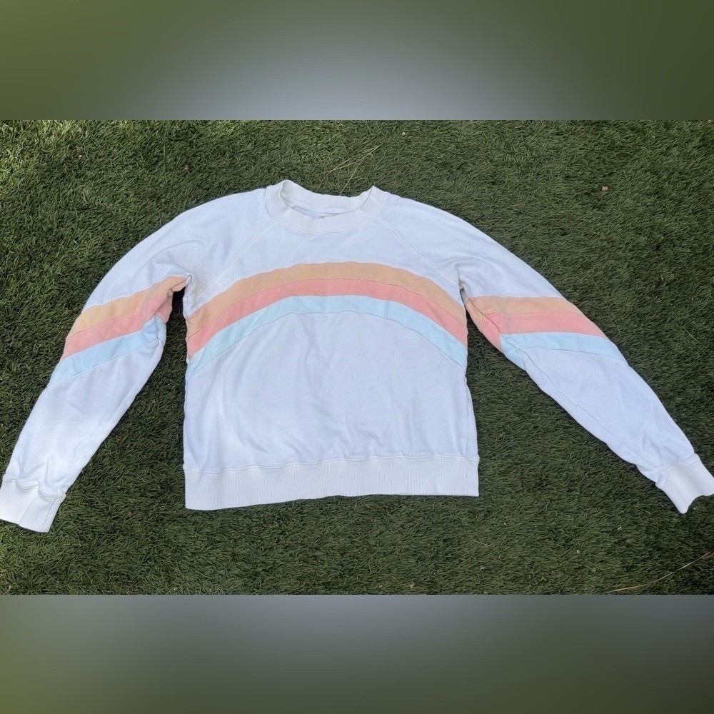 ⛱️🔥Faherty - White Textured Sweatshirt - M